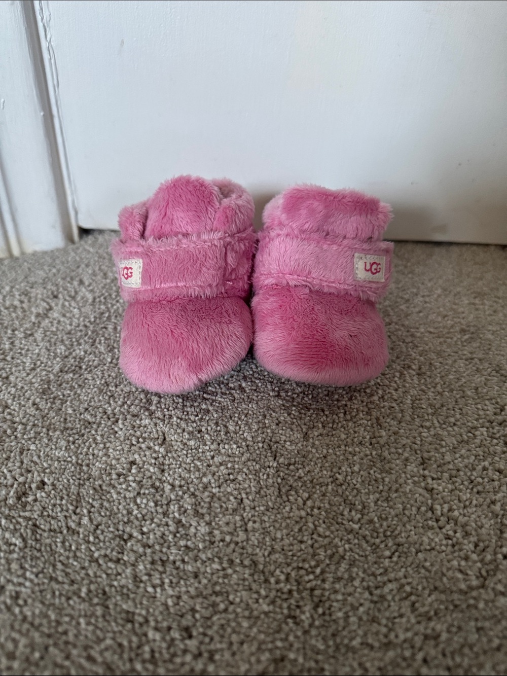 UGG Plush Pink Baby Booties